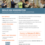 A fact sheet with information about how to register for the 2023 SkillsUSA Assembler Competition.